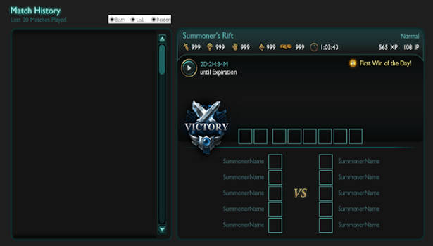 Neue Matchhistory: Victory
